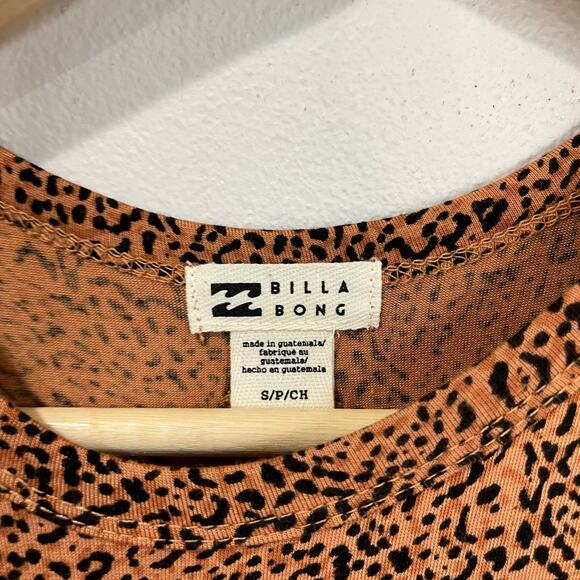 Billabong Tomboy Tank Maxi Dress S Brown Print Surf Boho Beachy Summer Casual - Picture 7 of 8